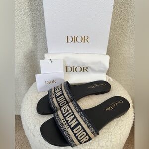 Christian Dior Dway Slides Sandals Deep Blue/Navy 38.5/8